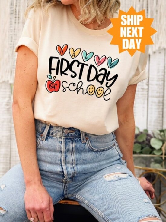 Other - Happy First Day of School Shirt, Back to School Shirt, Teacher Shirt